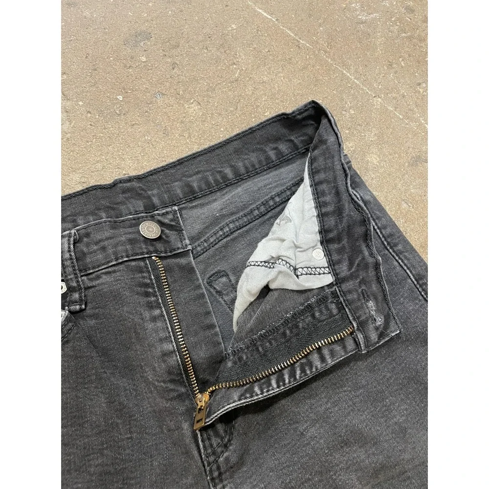 Levis 502 Jeans‎ Mens 31x30 Gray Tapered Leg Stretch Denim Zip Fly 5-Pocket